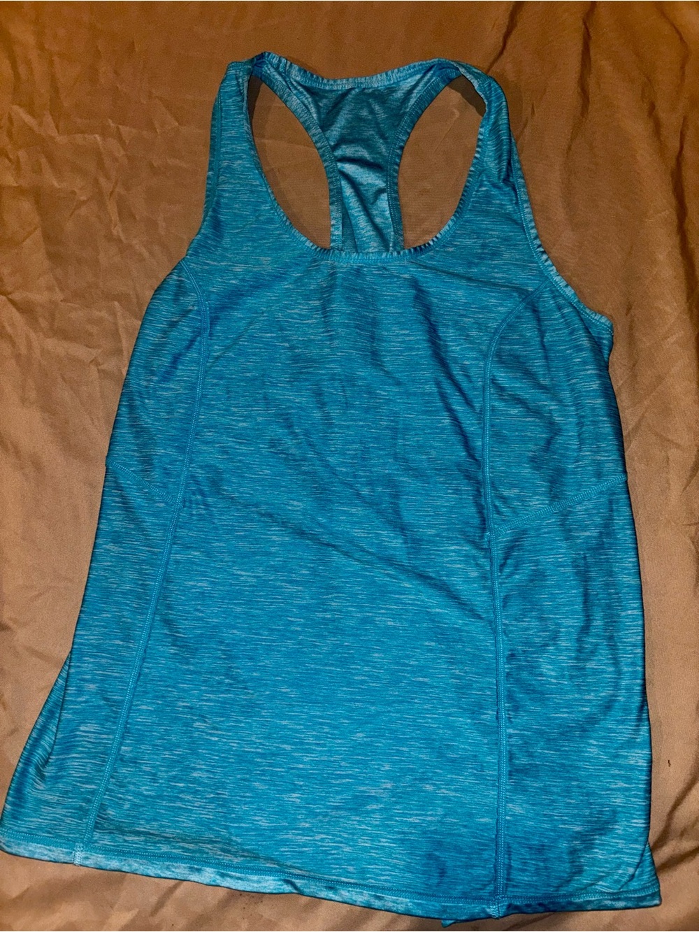 Xersion Blue Heather Racerback Performance Tank - Picture 9 of 9